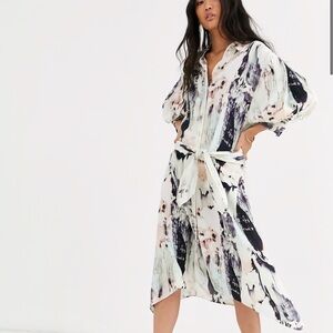 & Other Stories marble print dress size large